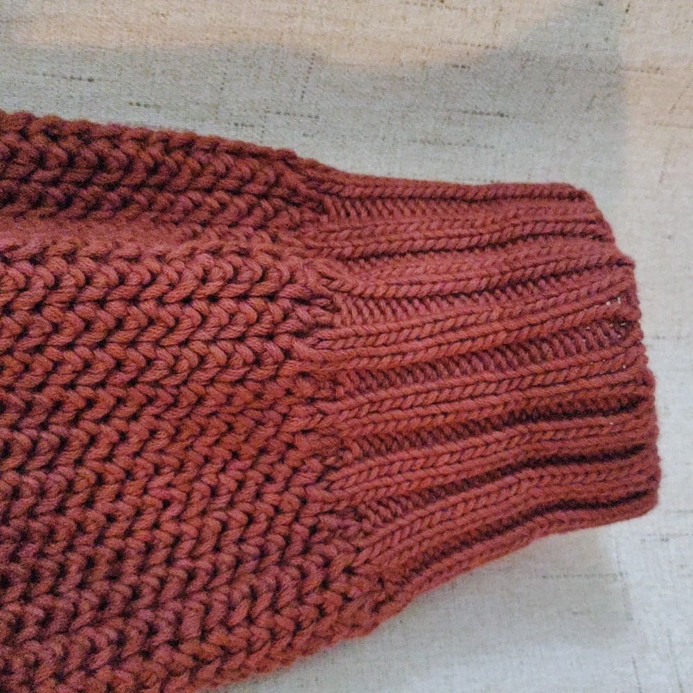 Misha & Puff Women's Soft, Cotton Net Knit Sweater - Rust Brown - Picture 4 of 12